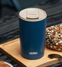 膳魔师（THERMOS）咖啡杯男女办公高颜值日系简约杯子情侣水杯学生杯子TCDP 天青【304+涂层内胆】 415ml 实拍图