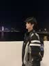 BJHG田嘉瑞同款不计后果美式复古夹克休闲外套男款2026秋新款潮牌上衣 炭黑米白 L 实拍图