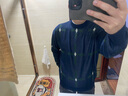 马登工装 复古几何格纹针织套头毛衣男春季圆领宽松学院风百搭上衣 藏青色 （宽松偏大） M 实拍图