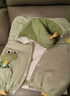 棉小果婴儿披风斗篷秋冬外出男童女童儿童挡风防风抱被宝宝加厚冬季外套 小青蛙【建议温度-5~15°C】 100 cm【适合0-6岁】 实拍图