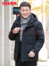 鸭鸭（YAYA）中老年爸爸装羽绒服男2024年冬季新款爷爷防风加厚保暖短款外套LC 黑色 180/XL 实拍图