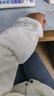 Gap男女装印花字母logo抓绒连帽卫衣休闲660128外套 米色 165/88A(S) 亚洲尺码 实拍图