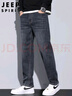 JEEP SPIRIT吉普牛仔裤男秋冬季直筒男士牛仔裤弹力商务裤子 深灰- 34 实拍图