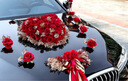 加仕高婚车装饰车头花主车结婚头车花高级花车布置婚礼车队拉花新款全套 实拍图