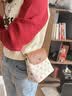 红蜻蜓包包女包潮流单肩斜挎包时尚休闲包送妈妈女友女生老婆生日礼物 棕色/米白 实拍图
