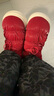 卡帝乐鳄鱼（CARTELO）棉拖鞋女士秋冬季防水居家室内外出穿包跟棉靴 XH116 红色 40-41 实拍图
