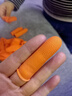 防滑手指套加厚耐磨防水防割伤劳保指套无尘车间点钞翻书一次性手指套 L加厚防滑橙色【20个】 实拍图
