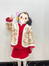 贝婴初（BEIYINGCHU）汉服女童新年衣服儿童中国风蛇年唐装过年宝宝拜年服 上袄+裙子+裤袜+头饰 130 （建议身高105-115） 实拍图