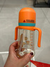 皇宠儿童水杯PPSU材质学饮杯宝宝学饮杯直饮喝水喝奶杯子婴儿奶瓶 【微V阀】橙 330ml PPSU 实拍图