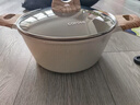 卡罗特 汤锅麦饭石色不粘锅家用蒸锅煮锅炖锅双耳炖锅泡面锅电磁炉适用 汤锅+304不锈钢蒸笼 24cm 实拍图