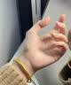 中国黄金（CHINA GOLD）无孔古法素圈黄金手镯足金素圈镯子结婚情人节生日礼物送女友妈妈 【古法无孔】圈号58 约5g 实拍图