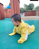 UKUHPK春夏婴儿拖把爬行服宝宝拖地爬爬服连体衣服擦地板防脏罩衣春秋款 黄色【包手包脚】秋冬厚款 100cm 适合25-30斤 实拍图