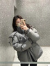 艾珠儿（Aizhuer）棉服女外套秋冬款女装冬季新款衣服宽松羽棉袄绒服女保暖加厚棉衣 灰色 M（建议100-110斤） 实拍图