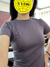 徽昂瑜伽服女运动短袖t恤紧身速干衣运动服上衣健身服显瘦跑步黑色XXL 实拍图