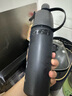 沽咚小茗喷雾水杯学生儿童夏季运动水杯子男女士喷水降温喝水杯水壶 磨砂黑 600ml 实拍图