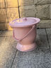 呈爱痰盂加大加厚可坐人便盆女士尿壶成人尿桶带盖密封防臭夜壶坐便器 加大号(6L)粉红色 实拍图