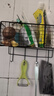 墙上壁挂宿舍免打孔浴室架子厨房收纳挂篮卫生间收纳整理置物架 黑色中号+四个钩 1层 实拍图