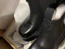 百思图烟筒靴女冬季商场同款切尔西女短靴ID155DD3 黑色 36 实拍图