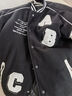 迪伽达棒球服男装春秋新款字母时尚宽松时尚潮牌夹克上衣服外套男士学生 KA38黑色加棉 质量升级 3XL 【150-180斤】 实拍图