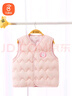 贝瑞加（Babyprints）宝宝马甲秋冬中小童保暖护肚背心幼儿园百搭马夹舒适坎肩 粉110 实拍图
