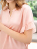 美标 七夕送爱人【19姆米重磅真丝 6A级桑蚕丝】睡衣女士夏季短袖睡裙 粉色 L 实拍图