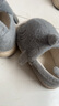 朴西棉拖鞋室内家用2024冬季保暖包跟厚底防水防滑月子鞋女加绒加厚 太空灰 均码 44-45（适合4344） 实拍图