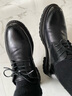 金利来（Goldlion）男鞋秋冬季正装鞋男士商务皮鞋男西装鞋婚鞋厚底德比鞋真皮鞋 黑色四季款（偏大一码） 40 实拍图