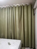 金蝉高遮光窗帘整套客厅卧室加厚防晒打孔窗帘绒布 抹茶奶绿 300*265 实拍图