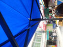 均璞 遮阳棚户外雨棚大排档帐篷广告摆摊伞车棚伸缩遮阳蓬折叠四角伞移动推拉棚遮阳宣传伞展销帐篷夜市地摊 蓝色2*3m 实拍图