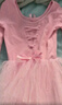 艾舞戈儿童舞蹈服女童春秋长袖粉色公主蓬蓬纱裙连体练功服 140码 实拍图