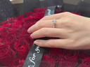 老凤祥一克拉托帕石钻石戒指纯银求婚情侣对戒高档纪念日礼物送女友老婆 今/次日达*一克拉戒指-足银 实拍图