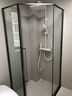 东鹏钻石型淋浴房浴室隔断卫生间干湿分离玻璃淋浴隔断洗澡间隔断浴屏 枪灰 900*1000*2000 升级1.0壁厚不锈钢+隐藏一体轴 实拍图