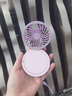 纽曼（Newmine）手持风扇化妆镜风扇 随身便携迷你折叠小风扇轻音低噪桌面宿舍外出风扇化妆镜+补光灯 紫色 实拍图