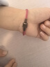 周生生【细绳】串珠3mm细版手绳转运珠男女定价不锈钢绳-荧光粉红 M15 实拍图