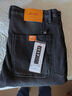 JEEP SPIRIT吉普牛仔裤男修身秋冬季韩版裤子男士微弹小脚裤 黑色加绒 34 实拍图