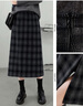 丝柏舍格子半身裙2025秋装新款女装高腰显瘦开叉中长裙 实拍图