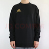 阿迪达斯（adidas）卫衣男圆领套头衫春季防风保暖长袖外套 黑金（棉） L  实拍图