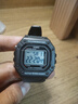卡西欧（CASIO） 卡西欧(CASIO)小方块数显电子表狂飙安欣同款男防水学生运动手表 W-218H-1A 实拍图