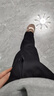 真维斯（Jeanswest）休闲裤男秋冬季男裤休闲长裤户外运动透气弹力直筒长裤 木斯林-8813黑色束脚加绒 3XL -（建议150斤-170斤） 实拍图