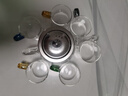 瓷牌茗茶具（cipaiming teaset） 透明玻璃茶具整套套装家用功夫茶壶茶杯会客泡茶器 透明把《八骏壶》6彩把杯 实拍图