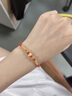 中国黄金本命年黄金手链女足金五福蛇转运珠红绳生日礼物送女朋友老婆实用 【爆富蛇宝】蛇年本命年礼物 实拍图