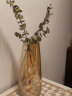 墨斗鱼 琥珀玻璃花瓶1816北欧田园家居摆件现代简约插花花器餐厅博古架卧室装饰瓶 实拍图