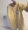 婴儿连加绒体衣宝宝长袖秋冬季保暖哈衣新生儿爬服童装衣服 黄色字母小熊连体衣 90cm 实拍图