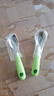 304不锈钢宝宝婴儿元宝勺子儿童自主吃饭训练辅餐具辅食勺喂饭勺 304卡通龙（两支丨绿色） 实拍图