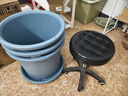 爱丽思（IRIS）花瓶彩色Deepot圆形月季铁线莲花盆园艺批发树脂花盆塑料盆 14号雾霾蓝 （带盆托） 深型 实拍图
