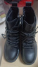 ZHR马丁靴女英伦风百搭厚底短靴女经典加绒女靴 ES08A黑色38  实拍图