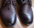 海澜之家HLA皮鞋男士正装商务休闲透气德比鞋子男HAAPXM1EBH071 棕色41 实拍图