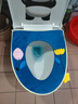 科缦 V型专用马桶垫家用四季防水厕所坐便套可爱欧式马桶坐垫圈拉链款 加大v型-梦幻蓝花朵-拉链款 1 实拍图