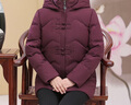 雅鹿羽绒服女可脱卸帽秋冬新款中年老年50岁奶奶羽绒冬装XWJ 紫红 4XL 185（建议140-155斤） 实拍图