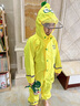 牧萌 儿童雨衣男童连体套装防水全身幼儿园女孩小童 挖掘机恐龙 XL  实拍图